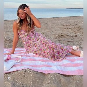 Princess Polly Emily Maxi Dress Pink Floral Size 2!!!!!!